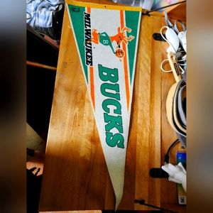 Vintage NBA Pennant Bucks